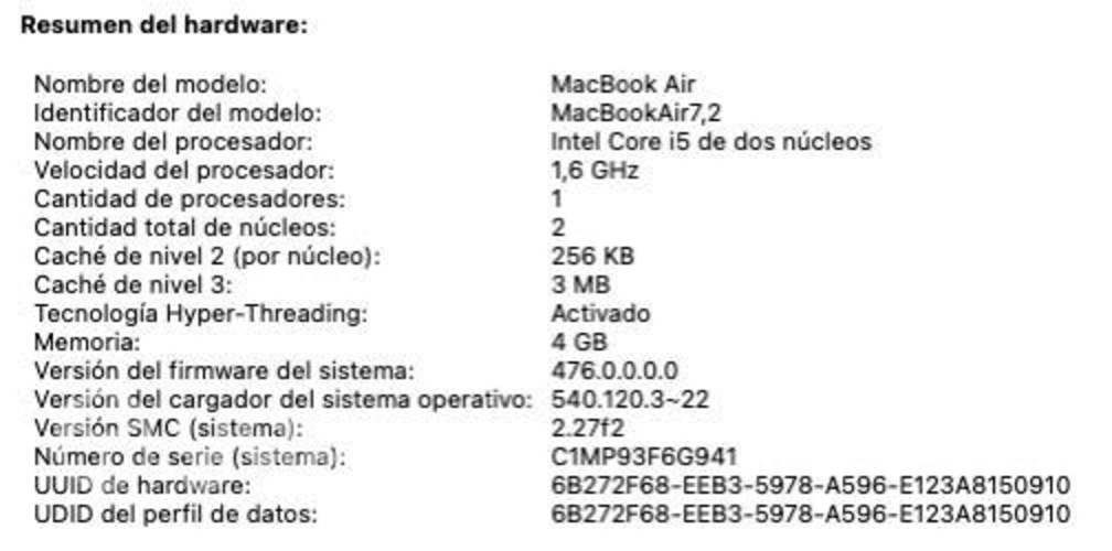 Macbook air (13-inch, early 2015)