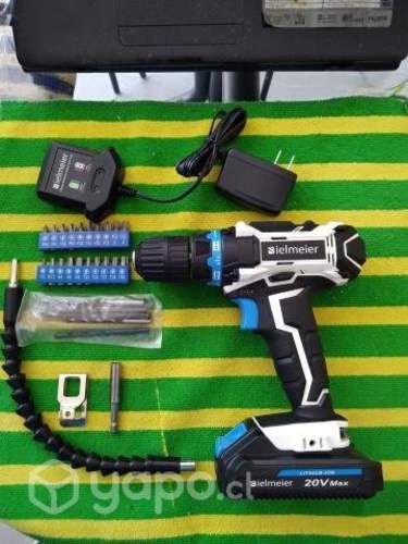 Taladro Inalambrico 20 v bateria litio + accesorio