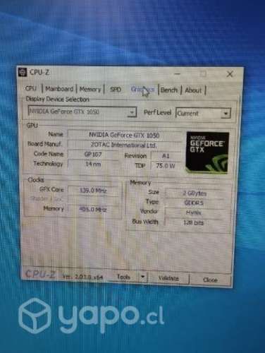 Tarjeta de video Zotac GeForce gtx 1050 2GB
