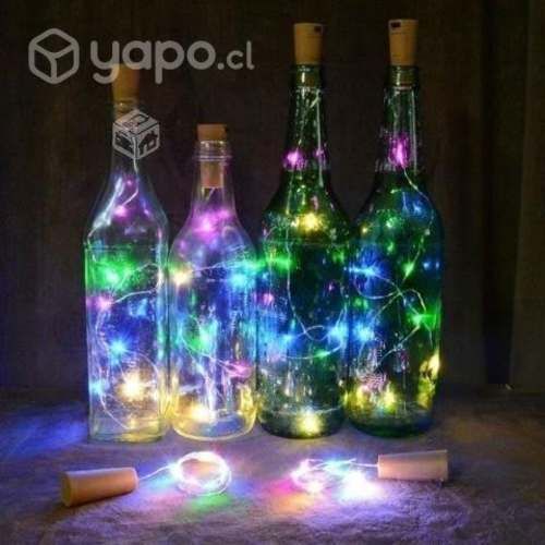 Tapón Corcho Para Botella Con Luz Led Multicolor