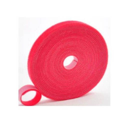 Velcro doble faz 25 mts x 15mm ancho. rojo. amarra