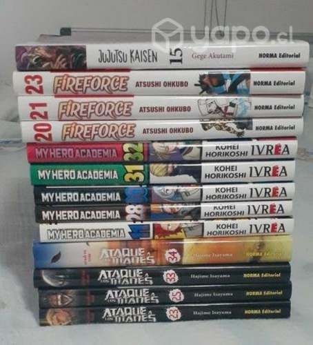 mangas (snk, mha, fire force y jjk)