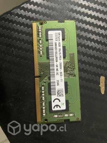 Memoria ram de notebook de 4g