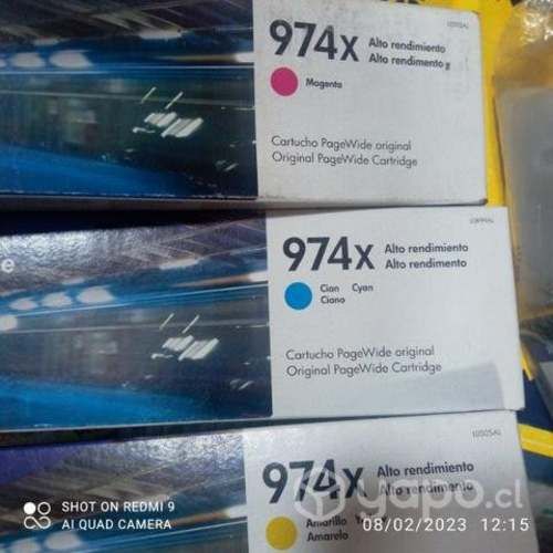 Tintas HP 974x colores originales de alta