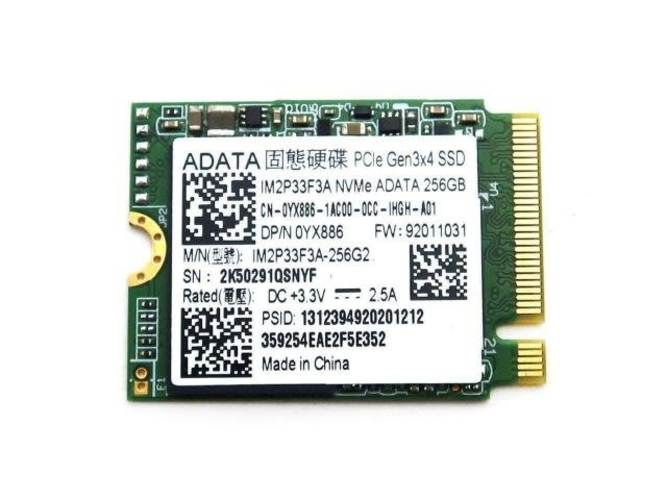 Disco SSD M.2 ADATA 256GB NVMe 0YX886 OpenBox