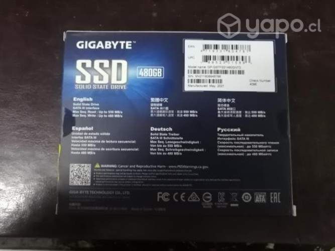 Ssd 480 gb nuevas marca gigabyte