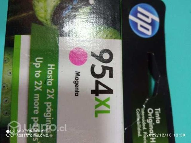 Tinta hp 954xl magenta original de alta caja abier