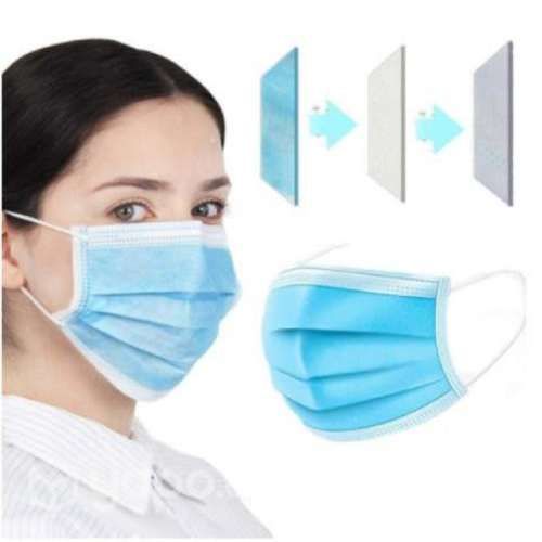 Caja 50 Unidades Mascarilla 3 Pliegues Desechable