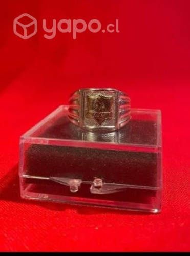 Anillo colo colo plata y oro