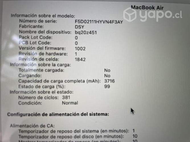 MacBook Air 2020, en perfectas condiciones
