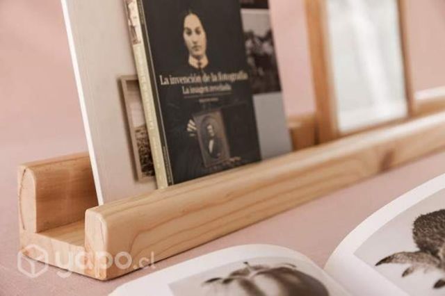 Repisas de madera para libros y cuadros handmade
