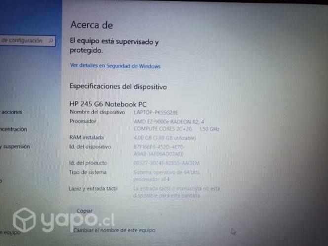Notebook HP en impecables condiciones