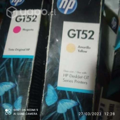 Tintas HP gt52 colores originales