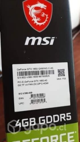 Gpu tarjeta de video nvidia gforce 1650 gtx