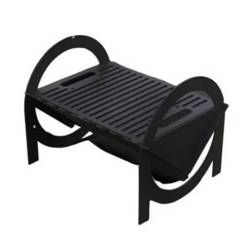 Fogón Brasero Armable De Acero Con Parrilla 37x 50