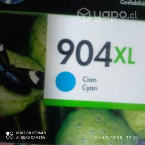 Tintas HP 904xl colores originales de alta