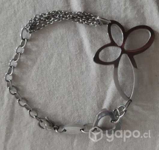 Pulsera de flor, 100% acero quirúrgico