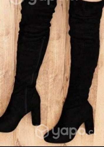 Bucaneras ajustables arriba de la rodilla café