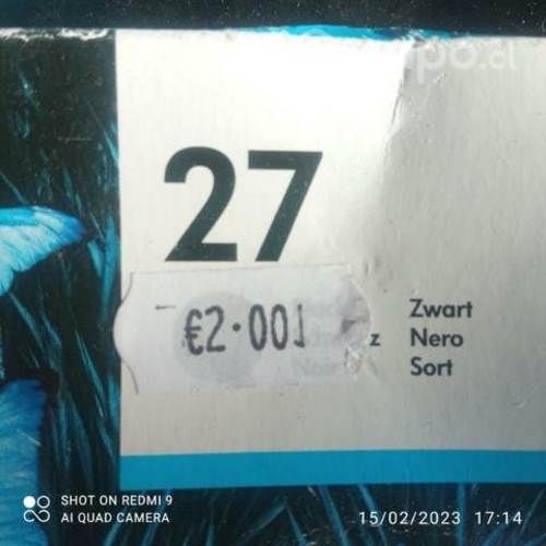 Tinta HP 27 black original