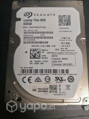 Disco 500gb para notebooks consolas o camaras