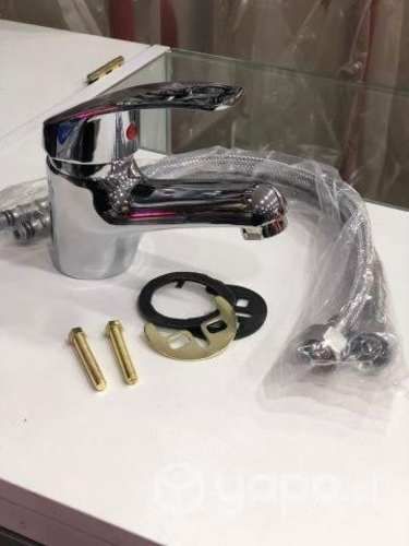 Llave Monomando para Lavamanos Plateada