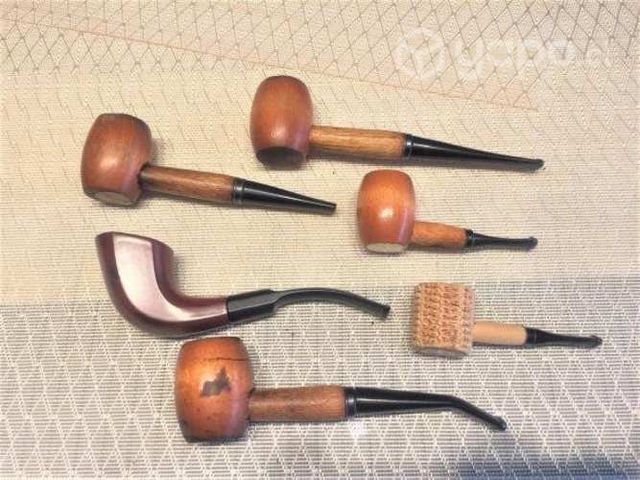 Coleccion De 6 Pipas o cachimbas De Madera