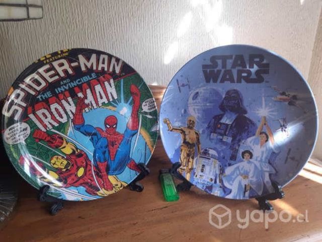 Par de platos colección Spider Man Star Wars