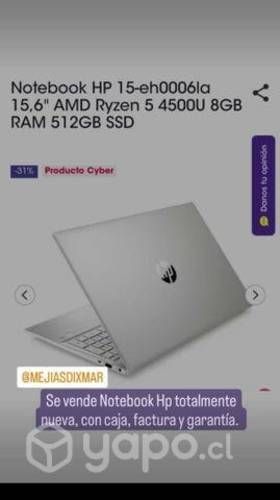 Notebook Hp Portátil HP 15-eh0006la 15,6&quot;