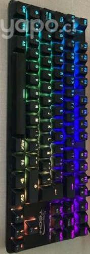 Teclado mecánico njoy tech con switches azules