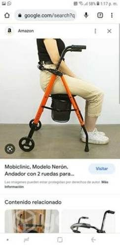 Andador con canasto y silla