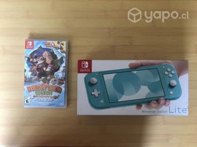 Nintendo switch lite + micro sd 128 gb + juego