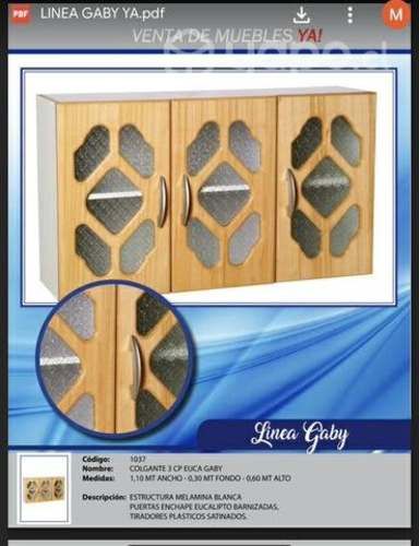 Mueble mural colgante 3 puertas color euca