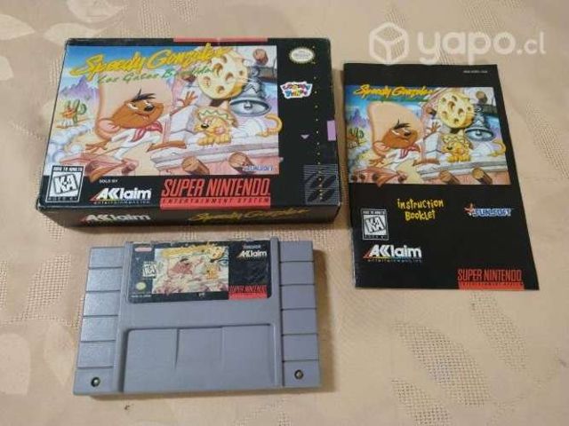 J96: juego snes con caja: speedy gonzalez