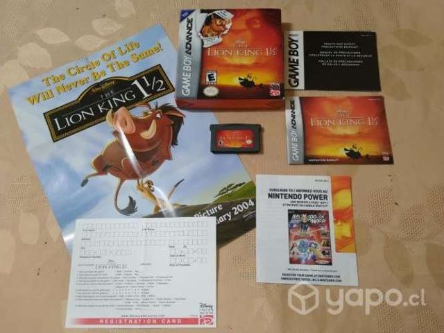 J85: juego gba con caja: el rey león 1&#189;