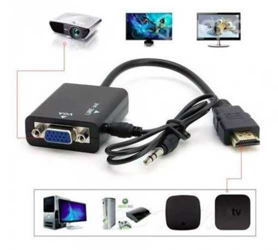 Conversor Adaptador de HDMI a VGA con audio 1080p