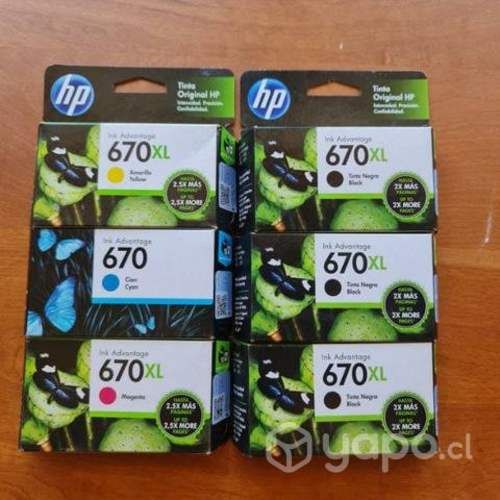 Cartuchos de tinta Hp XL sellados