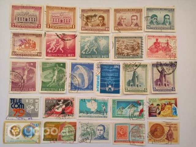 Lote 41.- 120 sellos chilenos