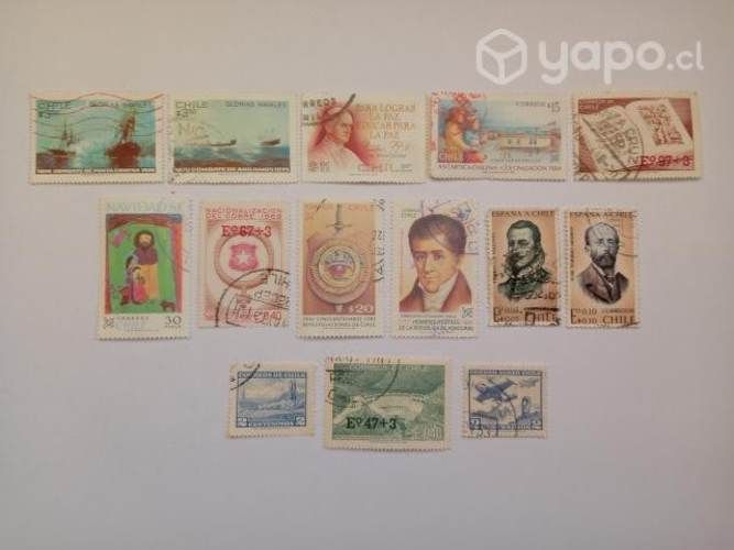 Lote 41.- 120 sellos chilenos