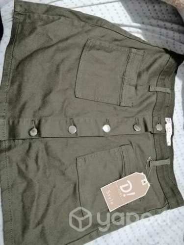 Falda verde oscuro talla s