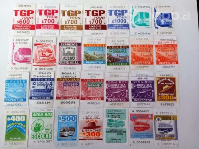Lote 14 - 150 boletos de microbuses