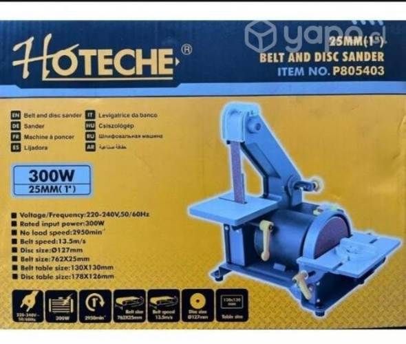 Lijadora de banda y disco hoteche 300w