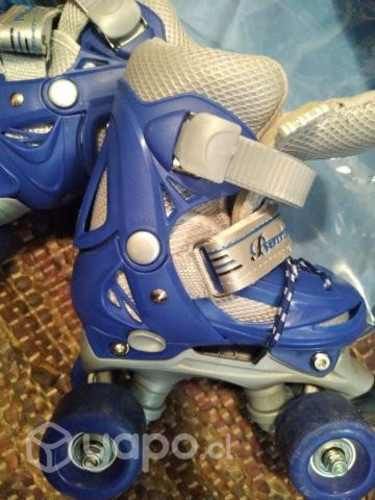 Patín 4 Ruedas Ajustable Para Niños 27-30