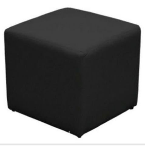 Puff cuadrado negro asiento