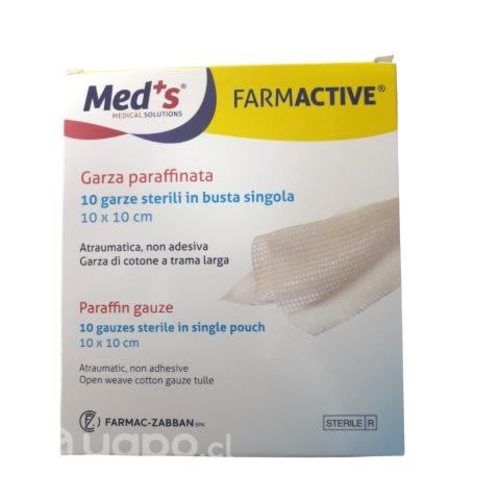 Gasa parafinada Med 10x10 cm ( caja x 10)