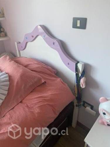 Hermoso respaldo melamina para cama plaza y media