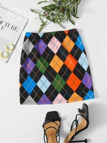 Falda tubo de rombos