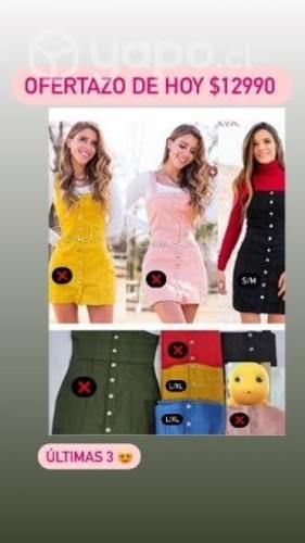 Jardinera elásticada botones mujer