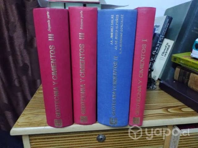 Libros tecnicos Geotecnia y cemento 4 tomos