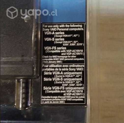 Cargador VAIO SONY VGP-AC19V10 original