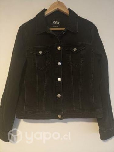 Chaqueta mezclilla Zara talla L negra